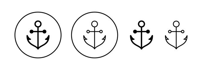 Anchor icon vector for web and mobile app. Anchor sign and symbol. Anchor marine icon.