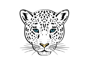 leopard head vector