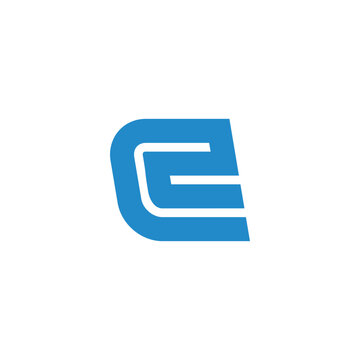 letter cc c2 simple stripe line logo vector