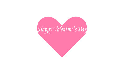 pink heart isolated on white background