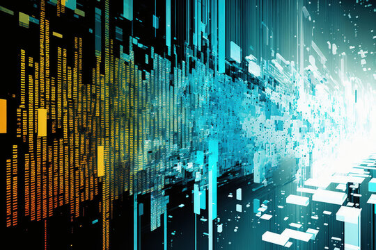 software develop company office database bits access stream visualisation programming code abstract. Generative AI