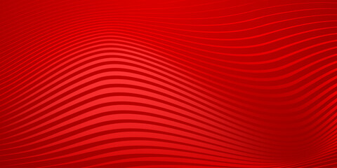 Abstract background of wavy lines in red colors