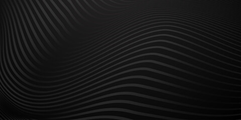 Abstract background of wavy lines in black colors