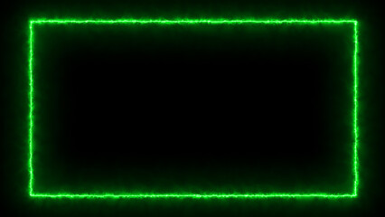 neon light frame on a dark background