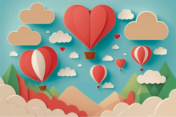 Valentine's day background design. Digital art, generative ai.