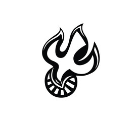 Holy spirit Fire Logo, art vector design