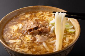 肉玉子あんかけうどん