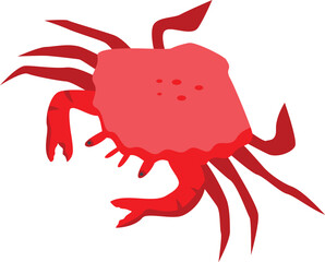 Sea crab icon isometric vector. Cute red animal. Ocean character