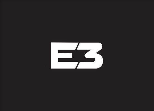 Modern abstract initial EB logo design