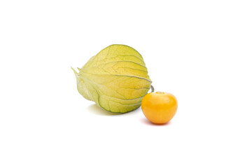 Golden Berry (Physalis) aislado en fondo blanco