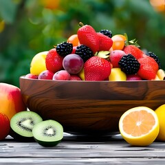 Obraz na płótnie Canvas fruit in a bowl