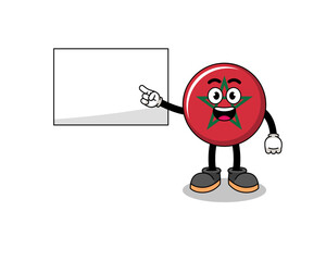 morocco flag illustration doing a presentation