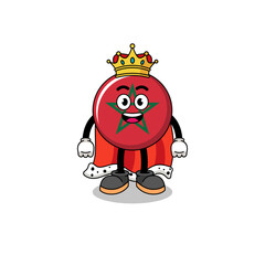 Mascot Illustration of morocco flag king