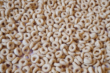 O Shaped Cereal as Backgound