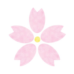 Simple icon of cherry blossom; transparent