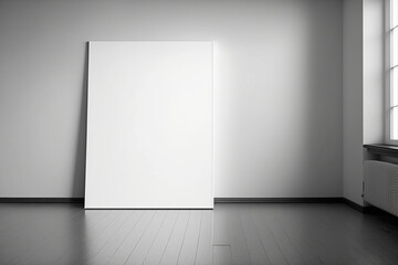 White blank wall , mock up , Generative AI