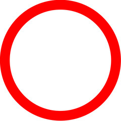 sign red circle round