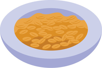 Ayurvedic diet wheat icon isometric vector. Food nutrition. Natural holistic