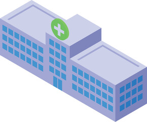 Fototapeta premium Medical hospital icon isometric vector. Life card. Care service