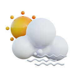 weather windy cloudy day 3d illustration