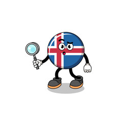 Mascot of iceland flag searching
