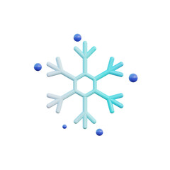 weather snowflake 3d illustration