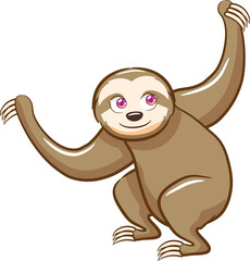 Sloth png graphic clipart design