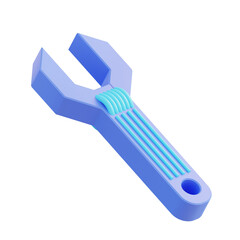 3d illustration of wrench key tool