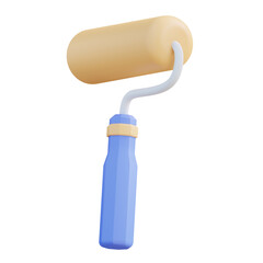 3d illustration of paint roller tool 