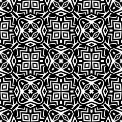 Vector geometric ornament in ethnic style. Seamless pattern with  abstract shapes, repeat tiles. Repeating pattern for decor, fabric,textile and fabric.