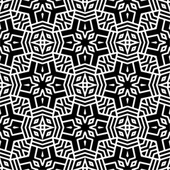 Vector geometric ornament in ethnic style. Seamless pattern with  abstract shapes, repeat tiles. Repeating pattern for decor, fabric,textile and fabric.