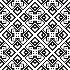 Vector geometric ornament in ethnic style. Seamless pattern with  abstract shapes, repeat tiles. Repeating pattern for decor, fabric,textile and fabric.