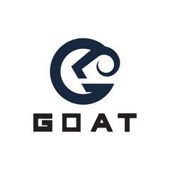 Letter G Goat Head Logo-Vector illustration