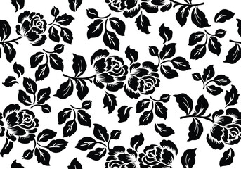 Indonesian batik motifs with very distinctive plant patterns