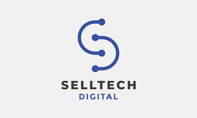 Fototapeta premium Logo vector letter S minimalism concept design template