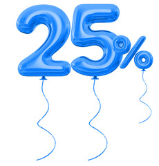 Discount 25 Percent Blue Balloons