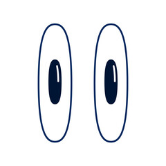 Shocked staring eyes cartoon icon, surprised look