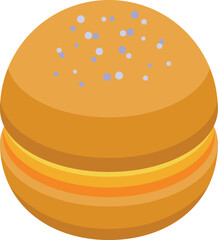 Portuguese cuisine burger icon isometric vector. Menu food. Dish meal