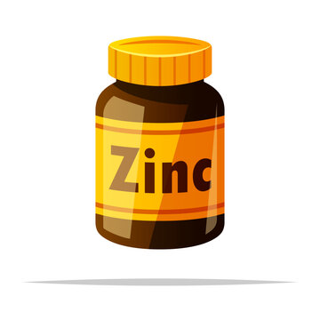 recommend clip art: Bottle of Zinc supplement vector isolated illustration
