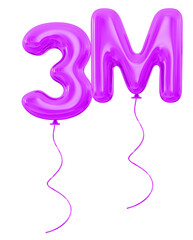 3M  Follower Puple Balloon
