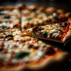 Delicious pizza.Generative AI