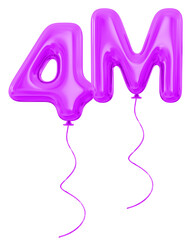 4M  Follower Puple Balloon