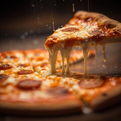 Delicious pizza.Generative AI