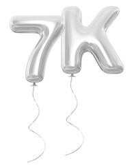 7K Follower Silver Balloons