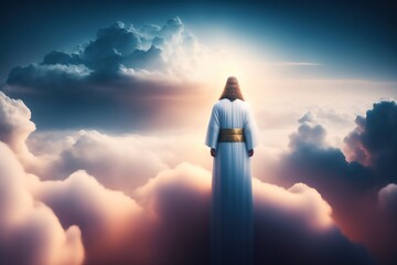 Un dieux dans les nuages divins de la religion