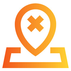 Location Cancel gradient icon