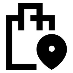 Shop Location glyph icon