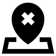 Location Cancel glyph icon