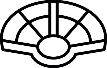 Classroom amphitheater icon outline vector. Ancient building. Stadium seat