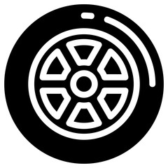 Obraz premium car tires icon or logo isolated sign symbol vector illustration - high quality black style vector icons